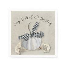 Elegant White Pumpkin Fall Thanksgiving Family