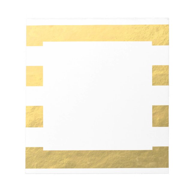 Elegant White Rand Guld Foil tryckt Anteckningsblock (Framsida)