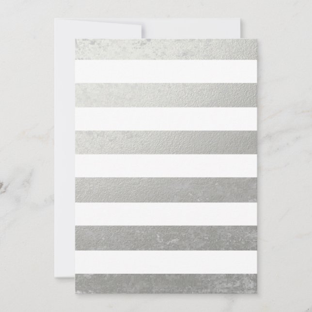 Elegant White Rand Silver Foil tryckt (Framsida)
