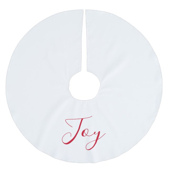 Elegant White Red Joy Julgransmatta Borstad Polyester (Framsidan)