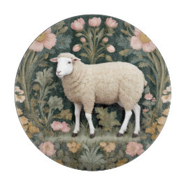 Elegant White Sheep William Morris Inspired