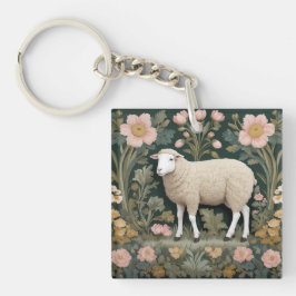 Elegant White Sheep William Morris Inspired