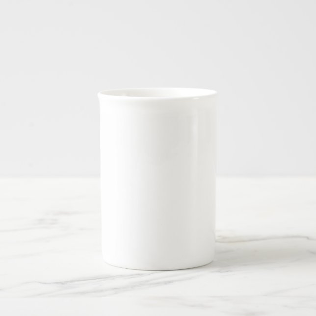 Elegant White Simple Specialty Mugg Benporslin Mugg (Framsidan)