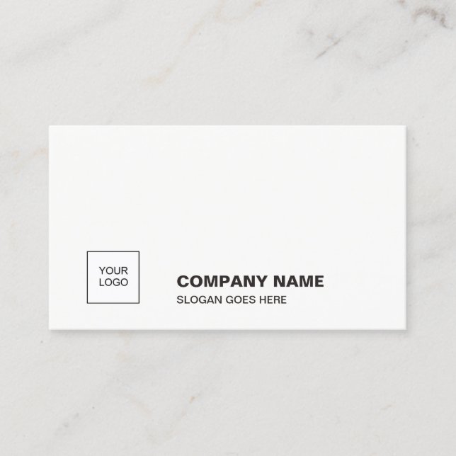 Elegant White Smart Plain Professionell Corporate Visitkort (Framsida)