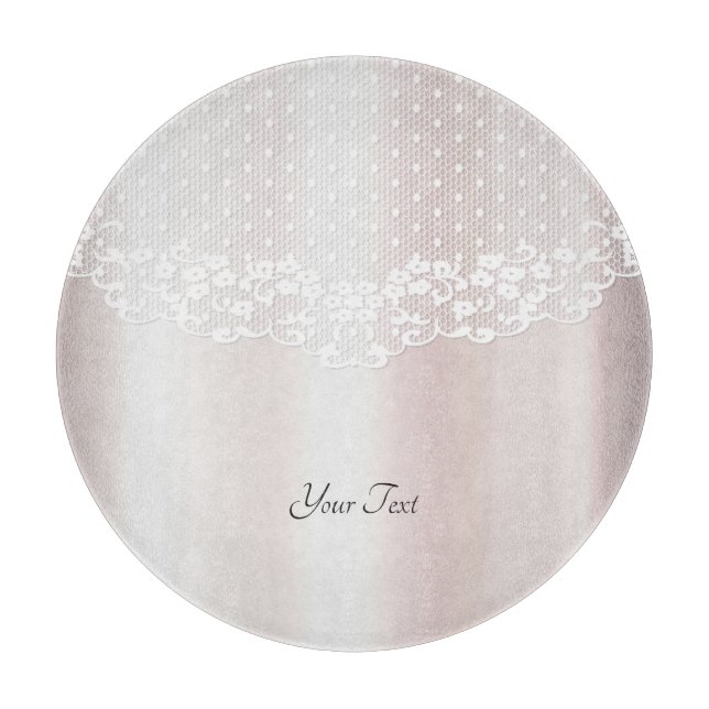 Elegant White Snöre Blommigt Clearboard (Framsidan)