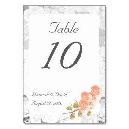 Elegant White Snöre och Ro Bröllop Bordsnummer