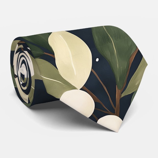 Elegant White Snowberry Helgdag Tie Slips (Rullad)