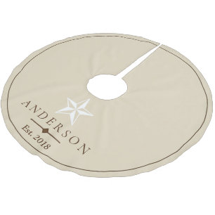 Elegant White Star PERSONLIG Julgransmatta Borstad Polyester