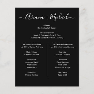 Elegant White Typography on Black brudens sida
