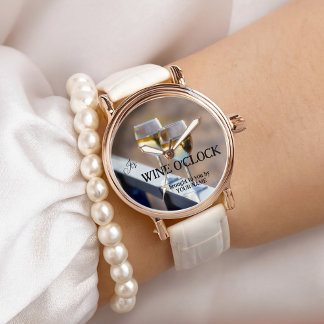 Elegant White Vin O Clock Armbandsur