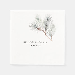 Elegant White Winter Gräs Möhippa Pappersservett