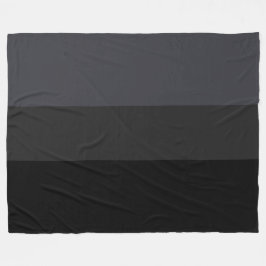 Elegant Wide Grått Black Monochromatic Rand Fleecefilt