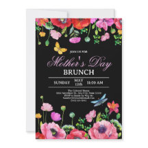 Elegant WildblomBlack Chic Mors dag Brunch