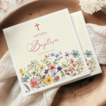 Elegant WildblomBlommigt Baptism