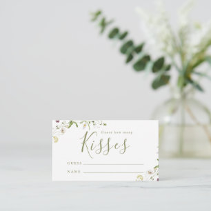 Elegant Wildblomboho gissar hur många kyssar spel Tilläggskort