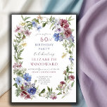Elegant WildblomBoho Watercolor 50:e födelsedagen Inbjudningar<br><div class="desc">En rustik boho-vattenfärg 50:e födelsedagsfest inbjudan, med mjuka vattenfärgade vilda blommor. Perfekt för vår eller sommar, det här ser ut att blanda naturskönhet med ett avslappnat, frisinnigt stil. Fintvätt av blommigtar, pasteller och jordnära färg. Jag har lagt till typografi av söt färgad för att matcha och imitera de vilda blommorna....</div>
