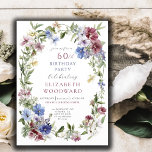 Elegant WildblomBoho Watercolor 60:e födelsedagen Inbjudningar<br><div class="desc">En rustik boho-vattenfärg 50:e födelsedagsfest inbjudan, med mjuka vattenfärgade vilda blommor. Perfekt för vår eller sommar, det här ser ut att blanda naturskönhet med ett avslappnat, frisinnigt stil. Fintvätt av blommigtar, pasteller och jordnära färg. Jag har lagt till typografi av söt färgad för att matcha och imitera de vilda blommorna....</div>