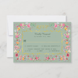 Elegant Wildblombotanical Vår Garden Wedding OSA Kort