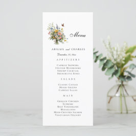 Elegant WildblomBouquet Menu Meny