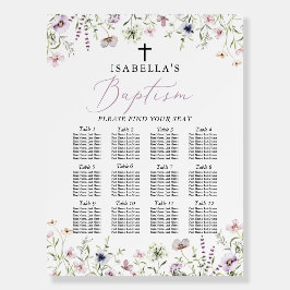 Elegant WildblomGirl Baptism Sittdiagram