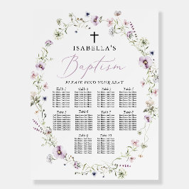 Elegant WildblomGirl Baptism Sittdiagram