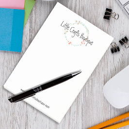 Elegant Wildblomline Line Art WAN Post-it Block