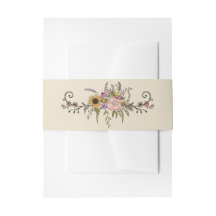 Elegant Wildblomma Bröllop Belly Bands