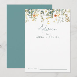 Elegant Wildblomma Bröllop Rådkort