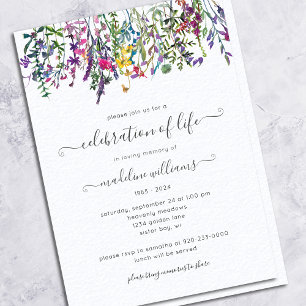 Elegant Wildblomma Firande of Life Funeral