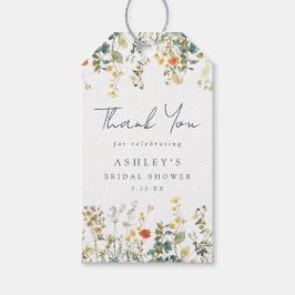 Elegant Wildblomma Möhippa Presentetikett