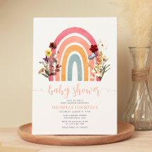 Elegant Wildblomma Rainbow Girl Baby Shower