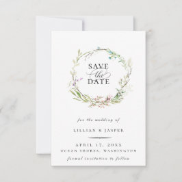 Elegant Wildblommans botaniska utandning Spara dat Meddelande