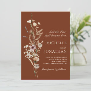 Elegant WildblommBlommigt Christian Bible Bröllop Inbjudningar