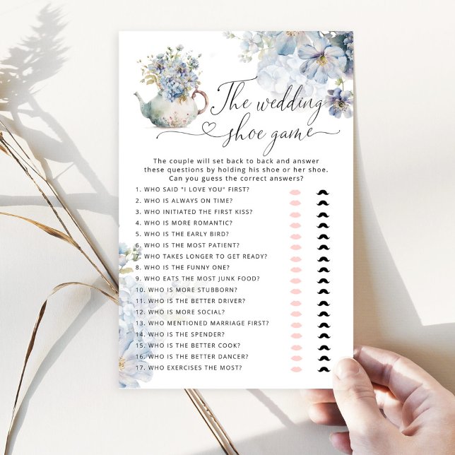 Elegant Wildblommblue bröllop She-spelet (Skapare uppladdad)