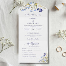 Elegant WildblommCalligraphy Rustic Bröllop