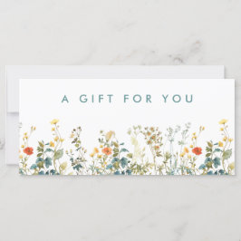 Elegant Wildblomme Fält Gift Certificate