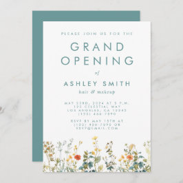 Elegant Wildblomme Fält Grand Open Inbjudningar