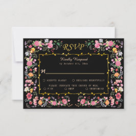 Elegant Wildblomme Meadow Vår Garden Wedding OSA Kort