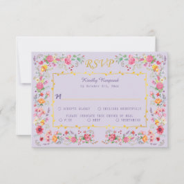 Elegant Wildblomme Meadow Vår Garden Wedding OSA Kort