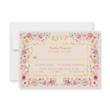 Elegant Wildblomme Meadow Vår Garden Wedding