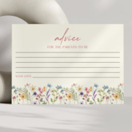Elegant Wildblommes Blommigt Baby Shower Rådkort