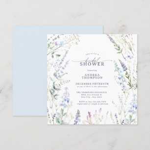 Elegant Wildblommes Blommigt, Möhippa Inbjudningar