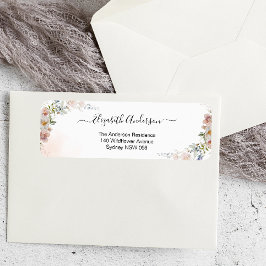 Elegant Wildblommes Möhippa, Returadress Returadress Etikett