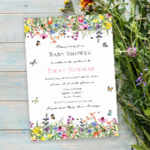 Elegant Wildblommes vattenfärgsbabyskor