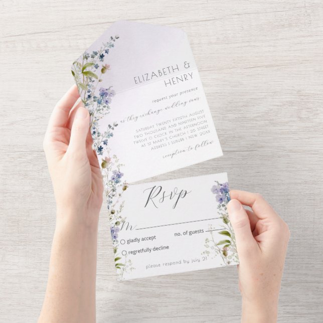Elegant Wildblommor Bröllop (Tearaway)