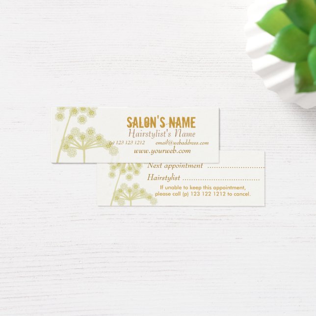 Elegant Wildblommor Modern Professionell Blommigt Litet Visitkort (Skivbord)