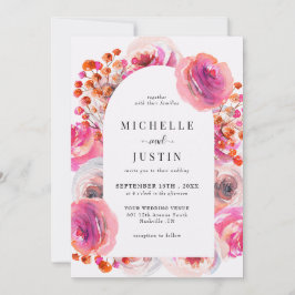 Elegant Wildblommor | Rustic Photo Bröllop Inbjudningar