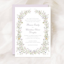 Elegant Wildblommor WAN Rosa Bröllop