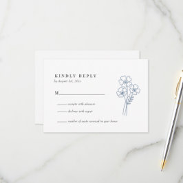 Elegant WildblommPeriwinkle Bröllop OSA Kort