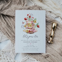 Elegant WildblommTea Party Möhippa
